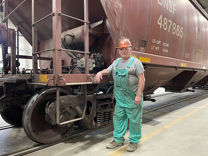 Don Eslinger at Minot shop 