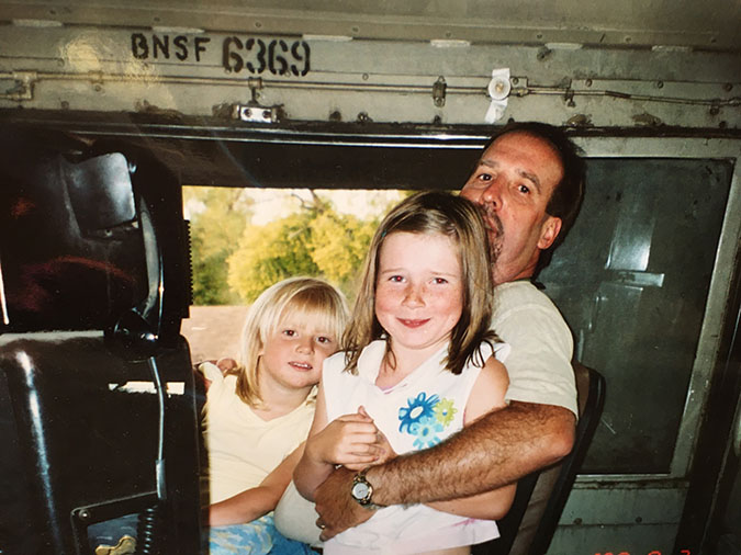 Robert Burkhardt’s daughters visiting their dad in 2002  Robert Burkhardt’s daughters visiting their dad in 2002
