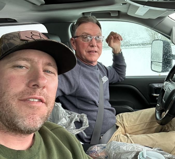 Dave, left, and Dale Dannewitz on a recent road trip  Dave, left, and Dale Dannewitz on a recent road trip