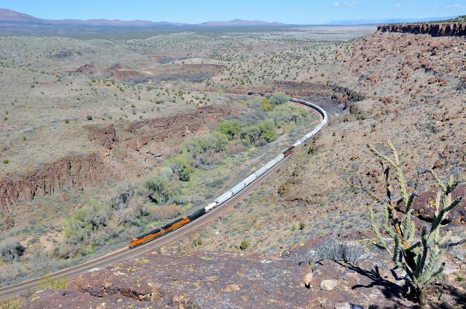 One of Julien’s impressions of U.S. railroads include the heavy tonnages we move.  One of Julien’s impressions of U.S. railroads include the heavy tonnages we move.