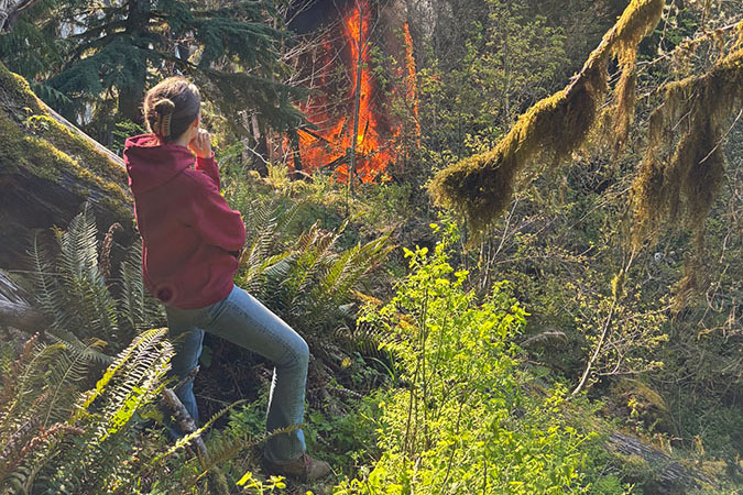 Maher watches as the bridge burns.  Maher watches as the bridge burns.