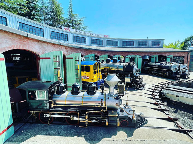 Five locomotives ranging in weight from 4,000 to 14,000 pounds.  Five locomotives ranging in weight from 4,000 to 14,000 pounds.