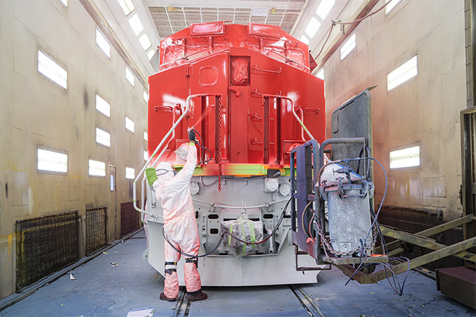 Red is the second coat.