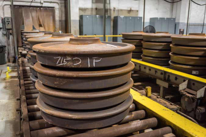 Damaged wheels awaiting repair or recycling at our Havelock, Nebraska, facility  Damaged wheels awaiting repair or recycling at our Havelock, Nebraska, facility